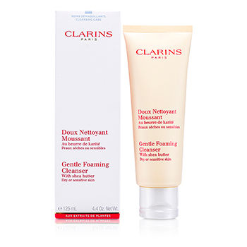 Clarins Cleanser Gentle Foaming Cleanser with Shea Butter (Dry/ Sensitive Skin) For Women by Clarins