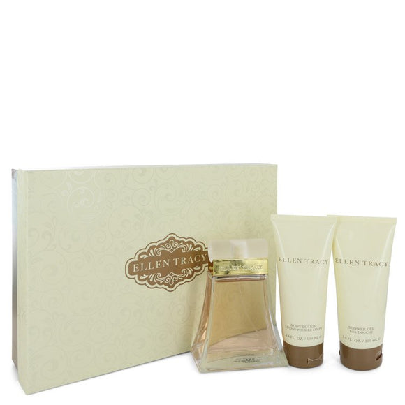 ELLEN TRACY Gift Set  3.4 oz Eau De Parfum Spray + 3.4 oz Body Lotion + 3.4 oz Shower Gel For Women by Ellen Tracy