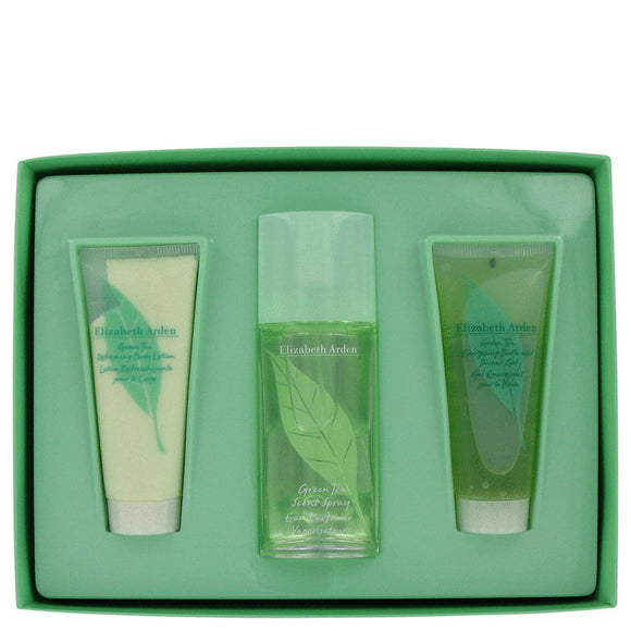 GREEN TEA Gift Set  3.3 oz Scent Spray + 3.3 oz Body Lotion + 3.3 oz Bath and Shower Gel For Women by Elizabeth Arden