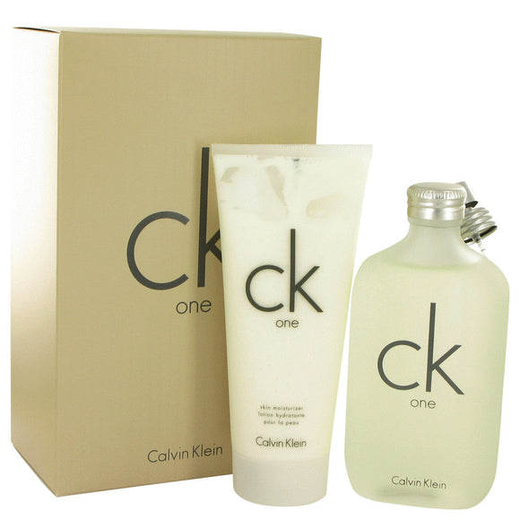 CK ONE 0.00 oz Gift Set  6.7 oz Eau De Toilette Spray + 6.7 oz Body Moisturizer For Men by Calvin Klein
