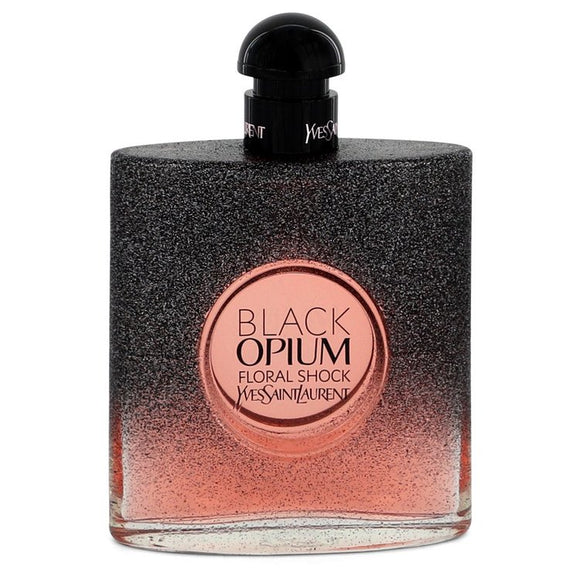 Black Opium Floral Shock 3.00 oz Eau De Parfum Spray (Tester) For Women by Yves Saint Laurent