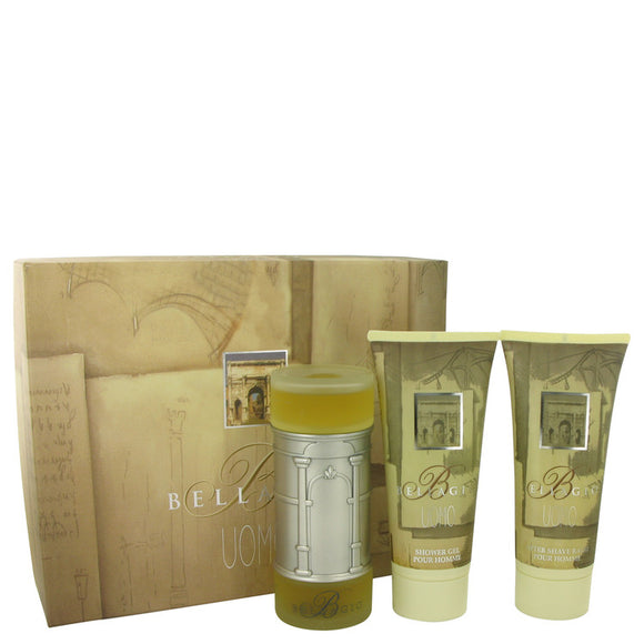 BELLAGIO Gift Set  3.4 oz Eau De Toilette Spray + 6.8 oz Shower Gel + 6.8 oz After Shave Balm For Men by Bellagio