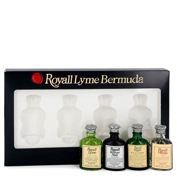ROYALL LYME Gift Set  Modern Classic Travel Set Includes Royall Lyme, Royall Vetiver Noir, Royall Rugby and Royall Muske all in .29 oz travel bottles For Men by Royall Fragrances