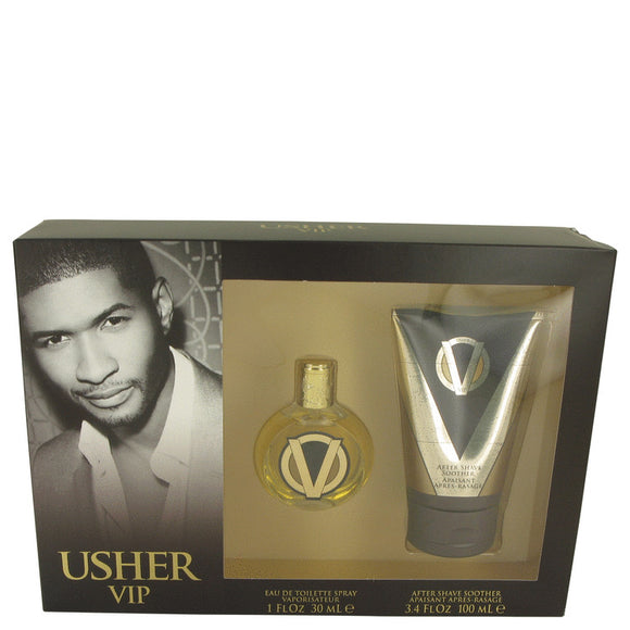 Usher VIP Gift Set  1 oz Eau De Toilette Spray + 3.4 oz After Shave Soother For Men by Usher