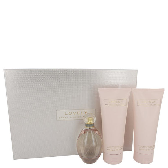 Lovely Gift Set  3.4 oz  Eau De Parfum Spray + 6.7 oz Body Lotion + 6.7 oz Shower Gel For Women by Sarah Jessica Parker