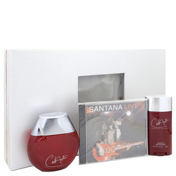 Carlos Santana Gift Set  3.4 oz Fine Cologne Spray + 2.6 oz Deodorant Stick + Carlos Santana Live CD For Men by Carlos Santana