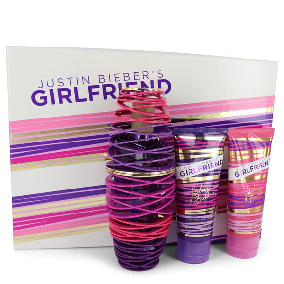 Girlfriend Gift Set  3.4 oz Eau De Parfum Spray + 3.4 oz Body Lotion + 3.4 oz Shower Gel For Women by Justin Bieber