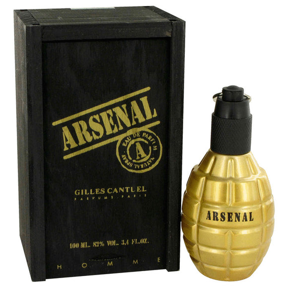 Arsenal Gold Eau De Parfum Spray For Men by Gilles Cantuel