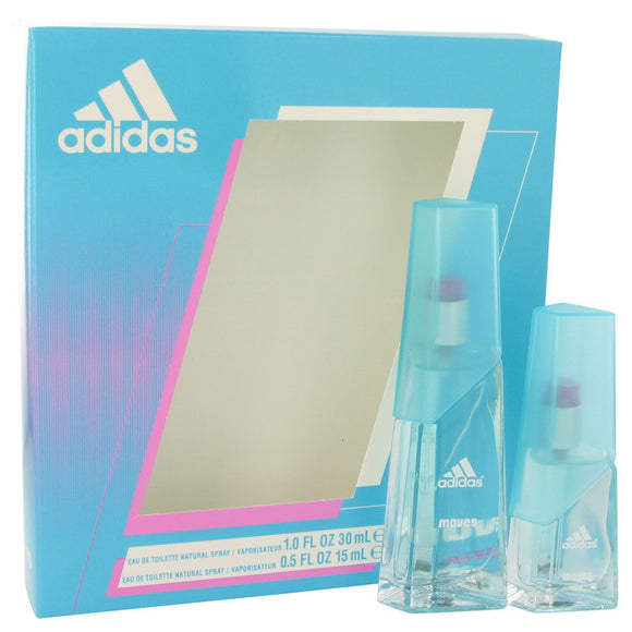 Adidas Moves Gift Set  1 oz Eau De Toilette Spray + .5 oz Eau De Toilette Spray For Women by Adidas