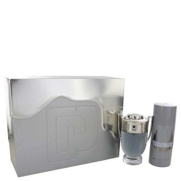 Invictus Gift Set  3.4 oz Eau De Toilette Spray + 5.1 oz Deodorant Spray For Men by Paco Rabanne