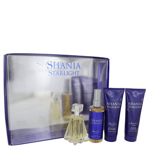Shania Starlight Gift Set  1.7 oz Eau De Toilette Spray + 4 oz Body Mist + 4 oz Shimmer Body Lotion + 4 oz Shower Gel For Women by Stetson