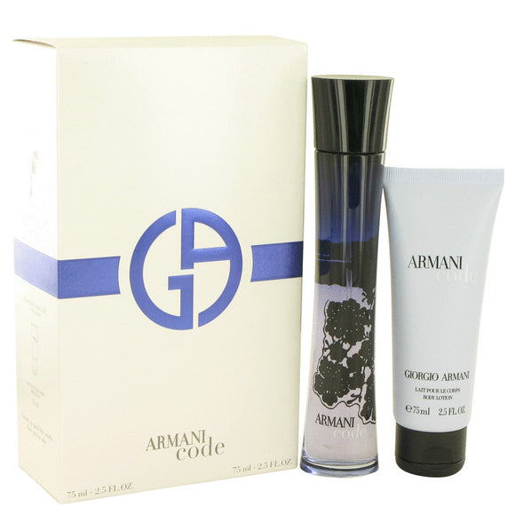 Armani Code Gift Set - 2.5 oz Eau De Parfum Spray + 2.5 oz Body Lotion For Women by Giorgio Armani