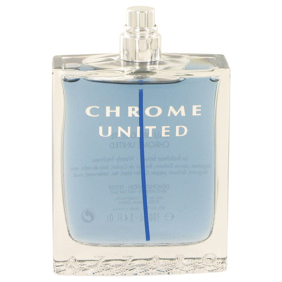 Chrome United 3.40 oz Eau De Toilette Spray (Tester) For Men by Azzaro