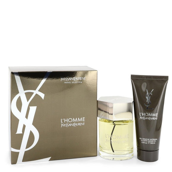 L`homme Gift Set  3.4 oz Eau De Toilette Spray + 3.4 oz Shower Gel For Men by Yves Saint Laurent