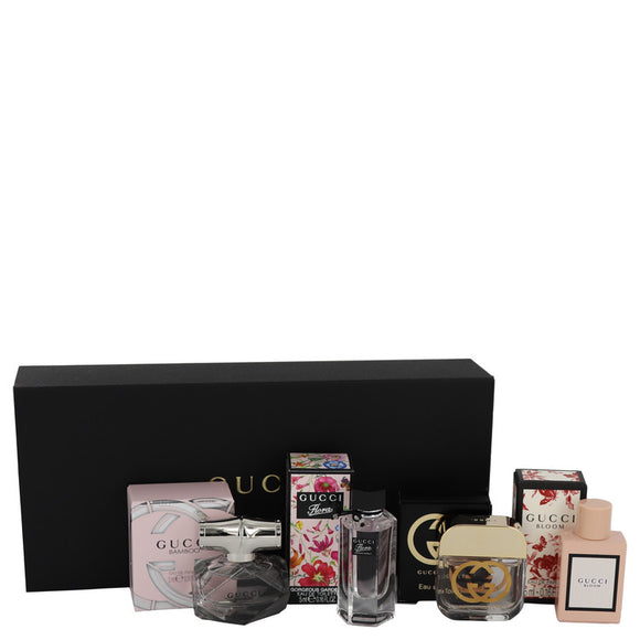 Flora Gorgeous Gardenia Gift Set - Gucci Travel Set Includes Gucci Bamboo, Gucci Guilty, Flora Gorgeous Gardenia and Gucci Bloom For Women by Gucci