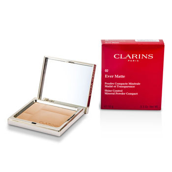 Clarins Face Care Ever Matte Shine Control Mineral Powder Compact - # 02 Transparent Medium For Women by Clarins