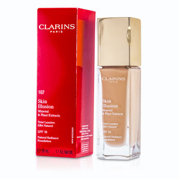 Clarins Face Care Skin Illusion Natural Radiance Foundation SPF 10 - # 107 Beige 402671 For Women by Clarins