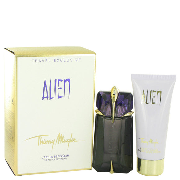 Alien Gift Set  2 oz Eau De Parfum Spray Refillable + 3.4 oz Body Lotion For Women by Thierry Mugler