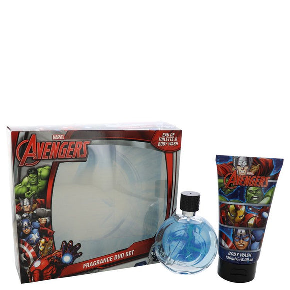 Avengers Gift Set - 2.5 oz Eau De Toilette Spray + 5 oz Body Wash For Men by Marvel