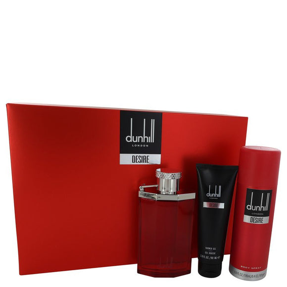 DESIRE Gift Set  3.4 oz Eau De Toilette Spray + 3 oz Shower Gel + 6.6 oz Body Spray For Men by Alfred Dunhill