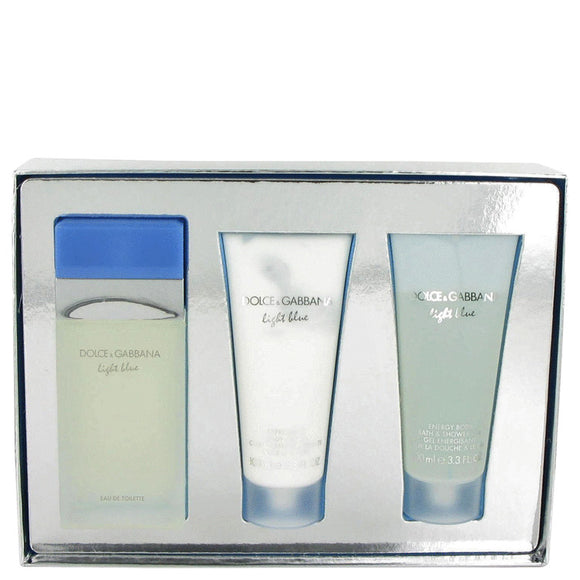 Light Blue Gift Set  3.3 oz Eau De Toilette Spray + 3.3 oz Body Cream + 3.3 oz Shower Gel For Women by Dolce & Gabbana