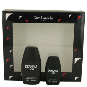 DRAKKAR NOIR Gift Set  1 oz Eau De Toilette Spray + .5 oz Mini EDT For Men by Guy Laroche