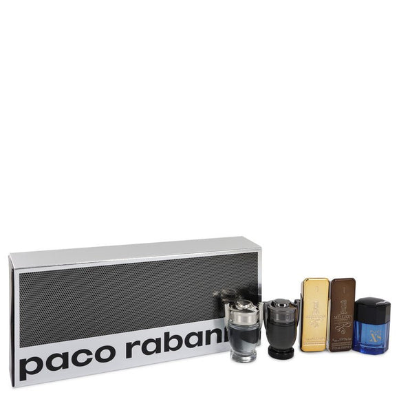 Invictus Gift Set  Travel Mini Set Includes 1 Million, 1 Million Prive, Invictus, Invictus Intense and Pure XS For Men by Paco Rabanne