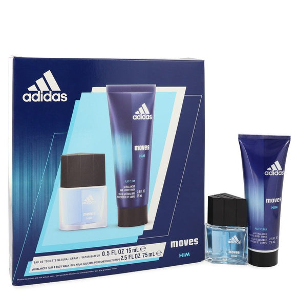 Adidas Moves 0.00 oz Gift Set  .5 oz Eau De Toilette Spray + 2.5 oz Hair & Body Wash For Men by Adidas