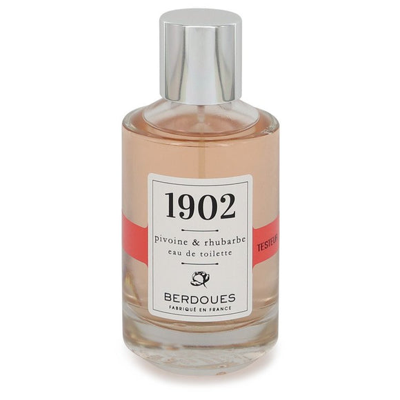 1902 Pivoine & Rhubarbe 3.38 oz Eau De Toilette Spray (Tester) For Women by Berdoues