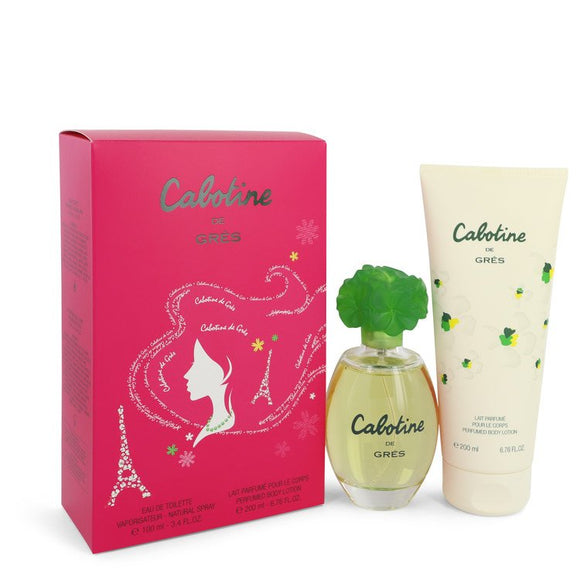 CABOTINE 0.00 oz Gift Set  3.4 oz Eau De Toilette Spray + 6.7 oz Body Lotion For Women by Parfums Gres