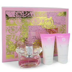 Bright Crystal 0.00 oz Gift Set  1.7 oz Eau De Toilette Spray + 1.7 oz Body Lotion + 1.7 oz Shower Gel For Women by Versace