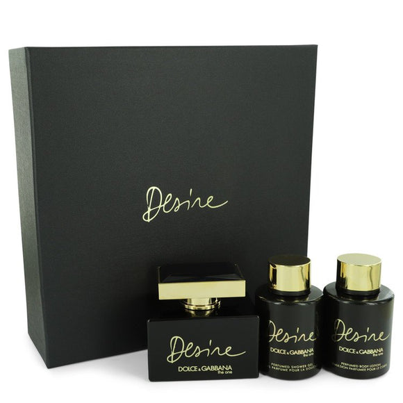 The One Desire Gift Set  2.5 oz Eau De Parfum Intense Spray + 3.3 oz Body Lotion + 3.3 oz Shower Gel For Women by Dolce & Gabbana