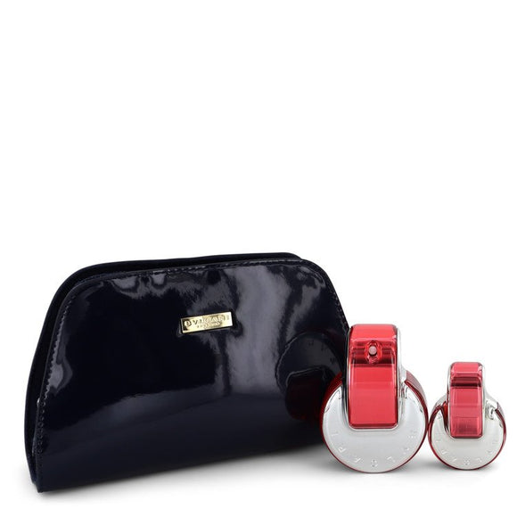 Omnia Coral Gift Set  2.2 oz Eau De Toilette Spray + 1/2 oz Eau De Toilette Spray + Beauty Pouch For Women by Bvlgari