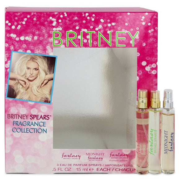 Fantasy Gift Set  .5 oz Fantasy Min EDP Spray + .5 oz Fantasy Midnight Mini EDP Spray + .5 oz Fantasy Intimate Edition Mini EDP Spray For Women by Britney Spears