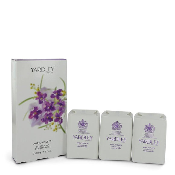 April Violets 3.50 oz 3 x  Soap For Women by Yardley London