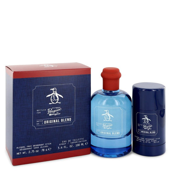 Original Penguin Original Blend Gift Set  3.4 oz Eau De Toilette Spray + 2.75 Deodorant Stick (Alcohol Free) For Men by Original Penguin