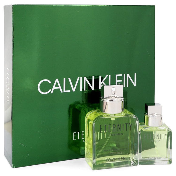 ETERNITY Gift Set  3.4 oz Eau De Toilette Spray + 1 oz Eau De Toilette Spray For Men by Calvin Klein