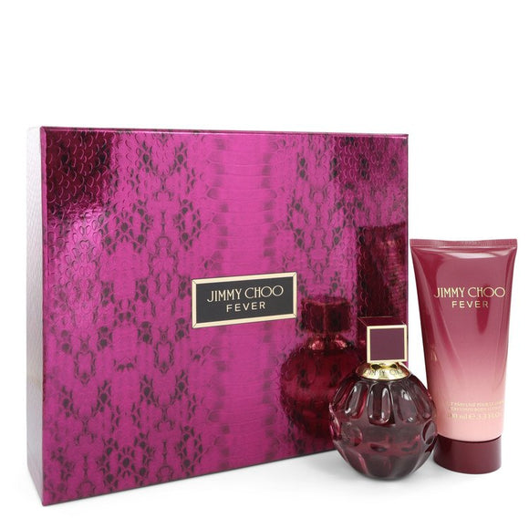 Jimmy Choo Fever Gift Set  2 oz Eau De Parfum Spray + 3.3 oz Body Lotion For Women by Jimmy Choo