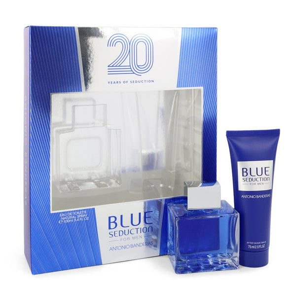 Blue Seduction 0.00 oz Gift Set  3.4 oz Eau DE Toilette Spray + 2.5 oz After Shave Balm For Men by Antonio Banderas