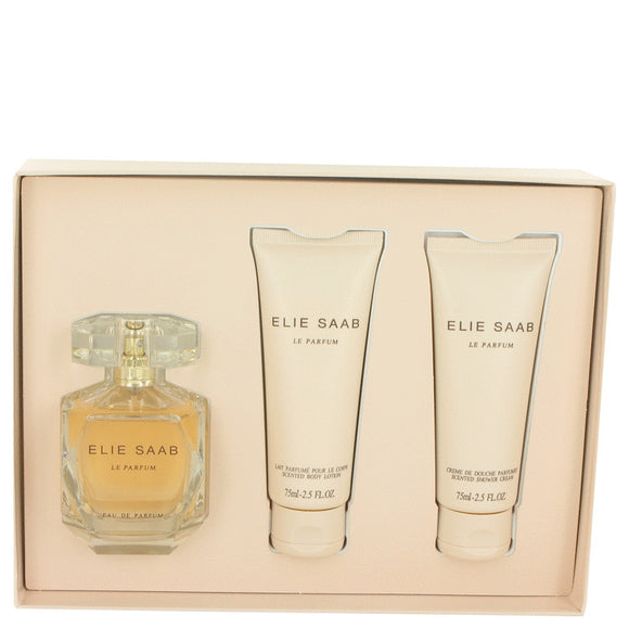 Le Parfum Elie Saab Gift Set  3 oz Eau De Parfum Spray + 2.5 oz Shower Cream + 2.5 Body Lotion For Women by Elie Saab