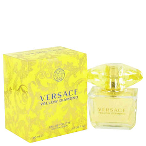 Versace Yellow Diamond Gift Set  3 oz Eau De Toilette Spray + 0.3 oz  Mini EDP Spray  In Versace Black Pouch For Women by Versace