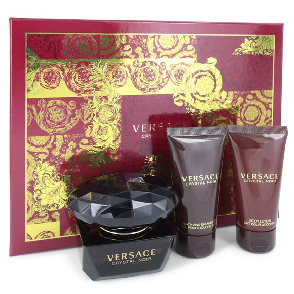 Crystal Noir 0.00 oz Gift Set  1.7 oz Eau De Toilette Spray + 1.7 oz Body Lotion + 1.7 oz Shower Gel For Women by Versace