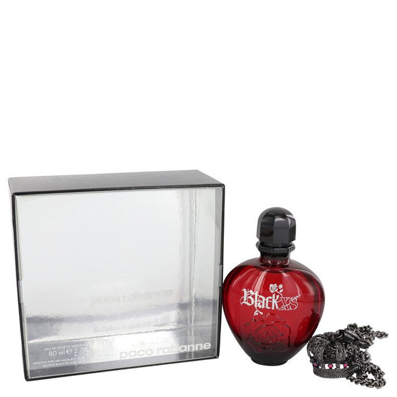 Black Xs Gift Set - 2.7 oz Eau De Toilette Spray + Necklace with Crown Pendant For Women by Paco Rabanne