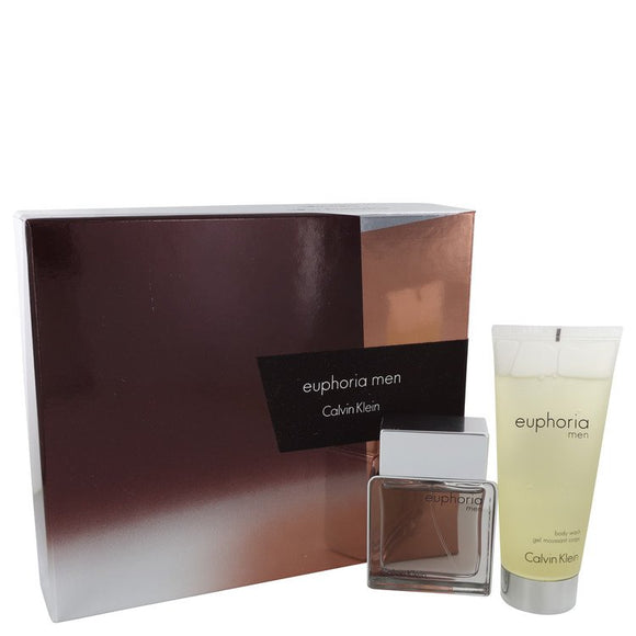 Euphoria Gift Set  1.7 oz Eau De Toilette Spray + 3.4 oz Shower Gel For Men by Calvin Klein