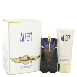 Alien Gift Set - 2 oz Eau De Parfum Spray + 3.4 oz Body Lotion  (Travel Set) For Women by Thierry Mugler