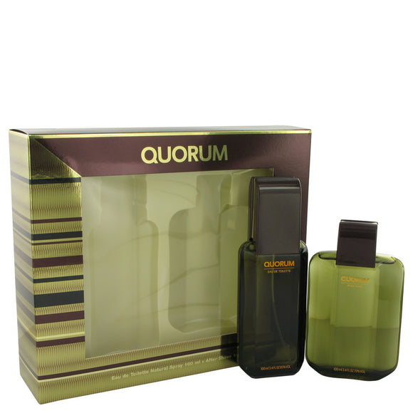 QUORUM Gift Set  3.3 oz Eau De Toilette Spray + 3.3 oz After Shave For Men by Antonio Puig