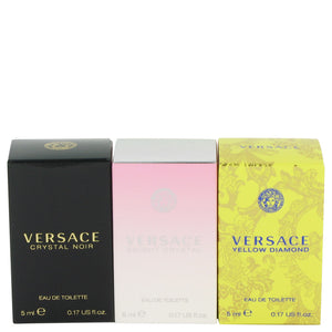 Bright Crystal Gift Set  Miniature Collection Includes Crystal Noir, Bright Crystal and Versace Yellow Diamond For Women by Versace