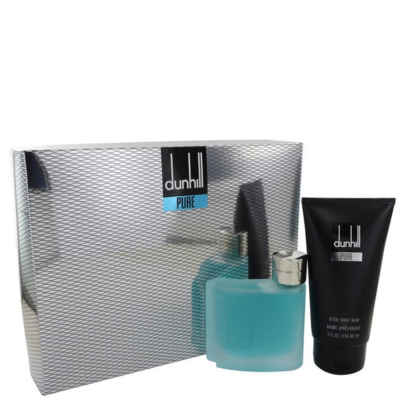 Dunhill Pure Gift Set  2.5 oz Eau De Toilette Spray + 5 oz After Shave Balm For Men by Alfred Dunhill