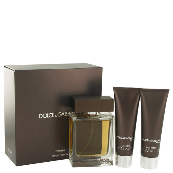 The One Gift Set  3.4 oz Eau De Toilette Spray + 1.7 oz Shower Gel + 1.7 oz After Shave Balm For Men by Dolce & Gabbana