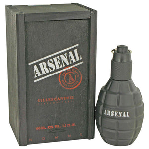 Arsenal Black 3.40 oz Eau De Parfum Spray For Men by Gilles Cantuel